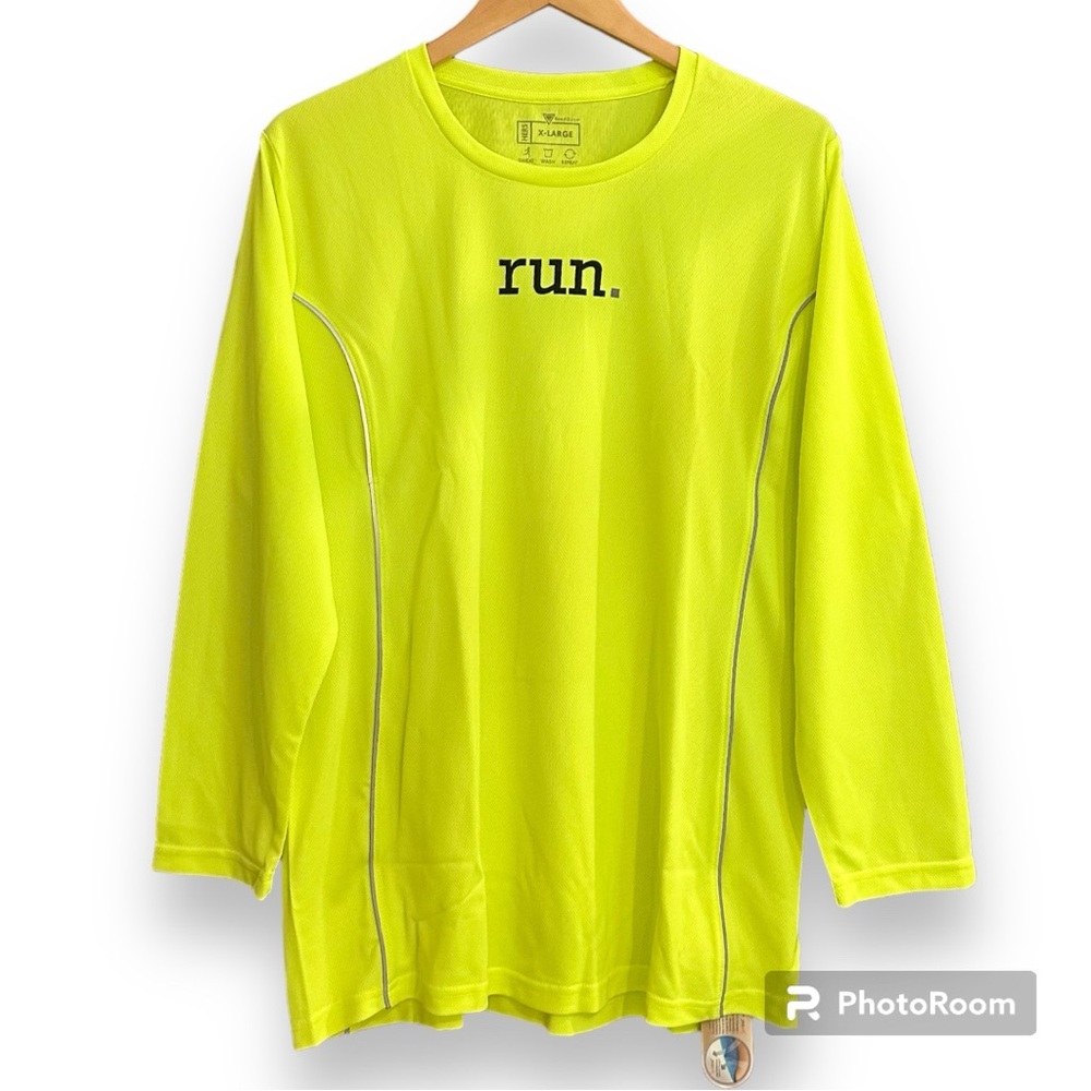 Run! Yellow Long Sleeve Tee XL NWT